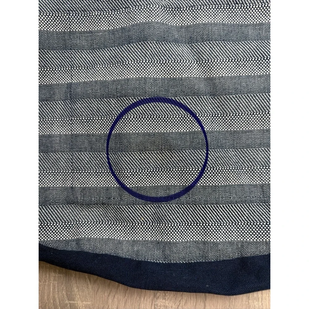 Retro Metro by Thirty One Blue‎ Woven Stripe Crossbody Hobo Purse Bag